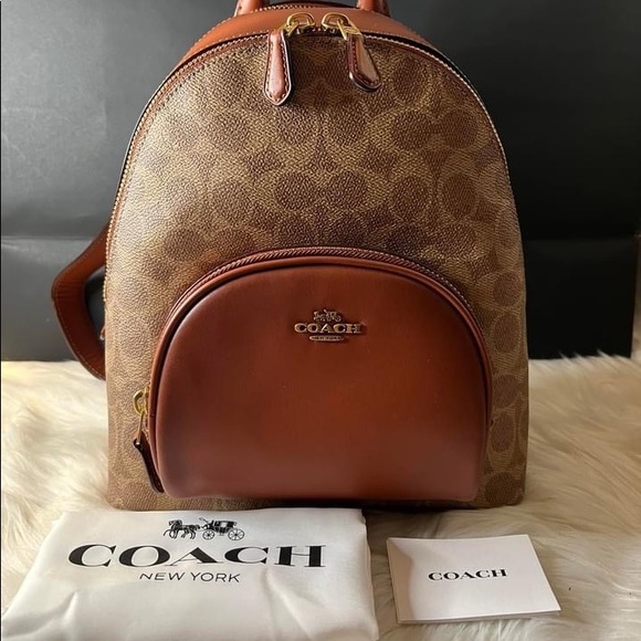 💰SOLD - 1029 - Coach Carrie Backpack 23 in Signature Canvas - Picture 9 of 12